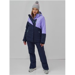 Горнолыжный костюм женский зимний сиреневого цвета 0707Sn