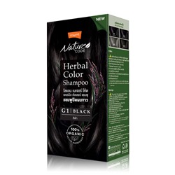 NATURE CODE Herbal Color Shampoo G1 BLACK, Lolane (Травяной оттеночный шампунь G1 ЧЁРНЫЙ, Лолейн), 55 мл. - СРОК ГОДНОСТИ ДО 3 НОЯБРЯ 2024 ГОДА