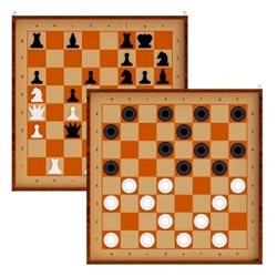 Шахматы и шашки демонстрационные магнитные