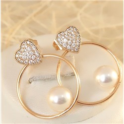 Серьги-гвоздики позолота  H01-13843