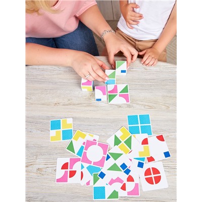 Пластиковые кубики "Для умников" 4 кубика с карточками Baby Toys