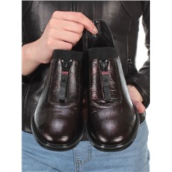 C422-2 WINE RED Ботинки женские (натуральная кожа, байка) размер 37