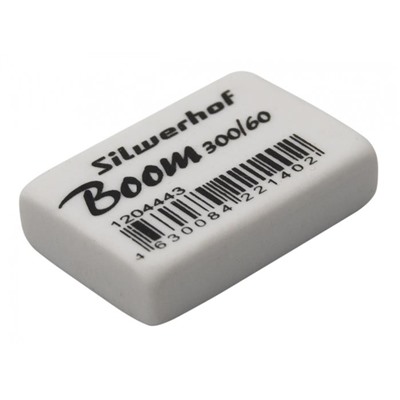 Ластик Silwerhof boom каучук синтет. белый 3.1*2.1*0.8см (выпис. по 6шт) 181147/1204443