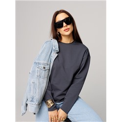 Женский лонгслив из футера 2-х нитки Lingeamo графит ВК-25 (33)