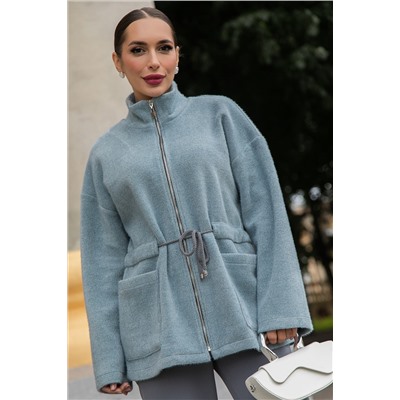 Пальто Альпака (серо-голубое) Б14138-7М