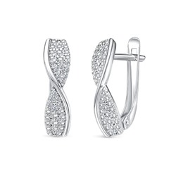 Серьги из серебра куб.циркон., В10-1296