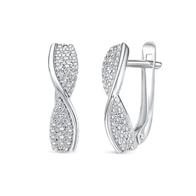 Серьги из серебра куб.циркон., В10-1296