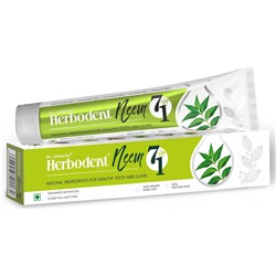 Herbodent NEEM 7in1 Toothpaste, Dr. Jaikaran (Хербодент НИМ 7в1 зубная паста - для здоровья зубов и десен, Доктор Джейкаран), 100 г.