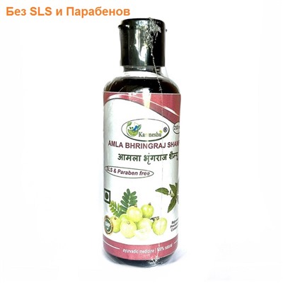 AMLA BHRINGRAJ Shampoo, SLS & Paraben Free, Karmeshu (ШАМПУНЬ Амла Бринградж, БЕЗ Сульфатов и Парабенов, Кармешу), 210 мл.
