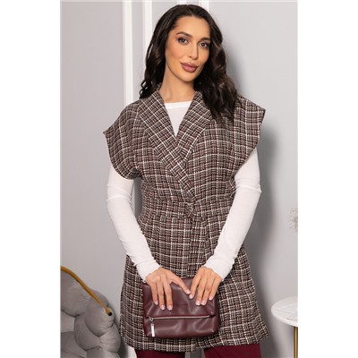 Жилет костюмный из твида Жюлли (кофе) Б14489-4М