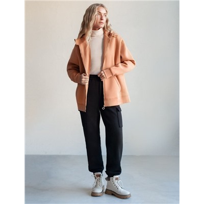 Худи на молнии из премиального футера трехнитки с начесом