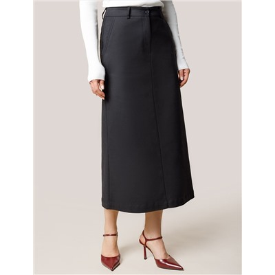 Юбка из плотной эластичной ткани из хлопка с нейлоном