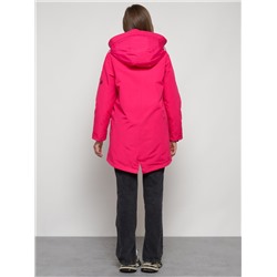 Парка женская зимняя MTFORCE c капюшоном розового цвета 2329R