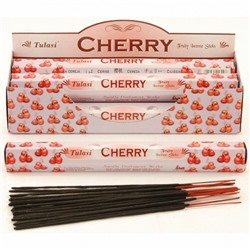 Tulasi CHERRY Fruity Incense Sticks, Sarathi (Туласи благовония ВИШНЯ, Саратхи), уп. 20 палочек.