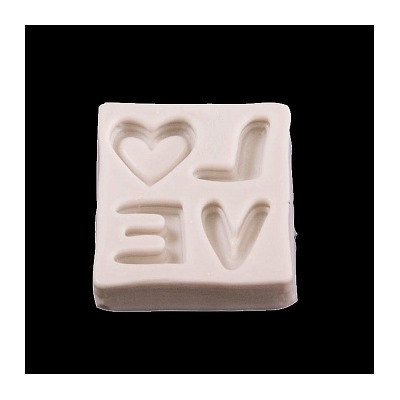 Силиконовый молд "Love с сердцем" 5,5*4,5 см
