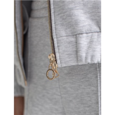 Бомбер среднего объема из эластичного футера трехнитики c начесом