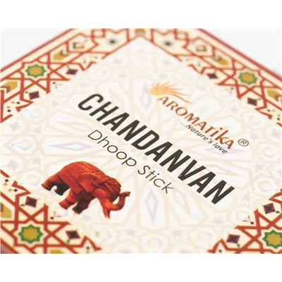 Dhoop Sticks CHANDANVAN, Aromatika (Безосновные благовония ЧАНДАНВАН, Ароматика), 100 г.