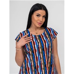Платье женское Текс-Плюс, цвет синий красный белый