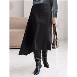 Асимметричная юбка из плотной эластичной ткани из хлопка с нейлоном