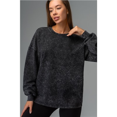 Женский лонгслив оверсайз из футера двухнитки Happyfox