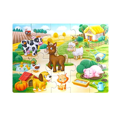 Пазлы для малышей «Кто где живёт?» 4 в 1 серия First Puzzle