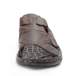 P2323-10 BROWN Тапочки мужские (натуральная кожа) размер