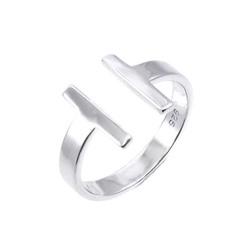 Кольцо из серебра без вставки, МЦВ1038