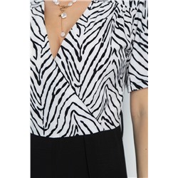 Комбинезон Мой успех (черно-белый) К11278