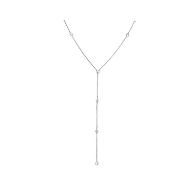 Колье из серебра куб.циркон., ТФК-31