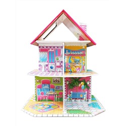 Кукольный двухэтажный домик быстрой сборки «Коттедж» Серия Dream House