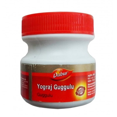 YOGRAJ GUGGULU, Dabur (ЙОГРАДЖ (Йогарадж) ГУГГУЛУ, очищение и восстановление организма, Дабур), 120 таб.