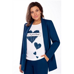 Ольга Стиль С-774 морская_волна, Брюки,  Блуза,  Жакет