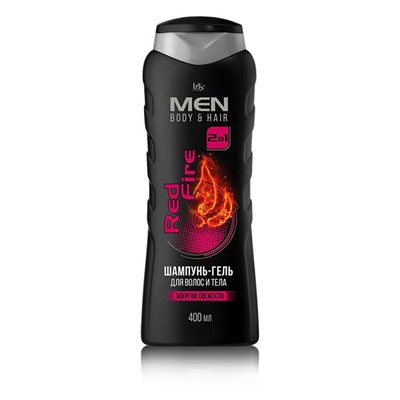 муж. Шампунь-гель MEN 400 мл 2в1 Red Fire IRIS