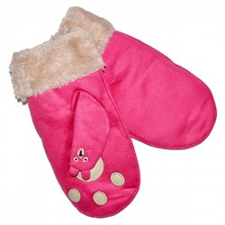 Варежки детские "Мишка" (fuchsia)