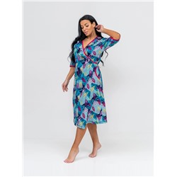 Халат женский Текс-Плюс, цвет зеленый розовый