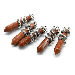 Подвеска Дракон с авантюрином 15*58мм