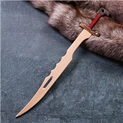 Сувенирное деревянное оружие "Меч древнетурецкий", массив бука, 65 см, микс