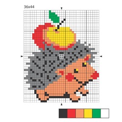 Набор для вышивания крестиком с пяльцами и иглой «Ежик»