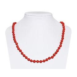 Бусы, коралл шар 6,0 губчатый красный Индонезия, КА-0103