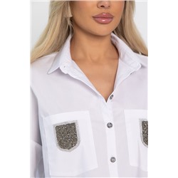 Рубашка хлопковая Аристократка НЬЮ (белая) Б14483-10М
