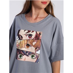 Футболка "Глаза" серый