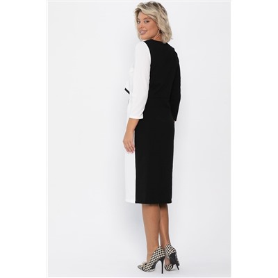 Платье Эванесса (черно-белое) П12747-35М