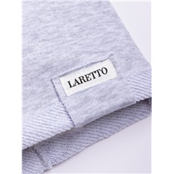Шапка детская, нашивка LARETTO, светло-серый меланж