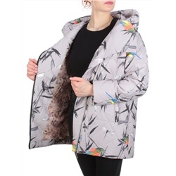 806 GRAY Пальто демисезонное женское (100 гр. синтепон) размер 54