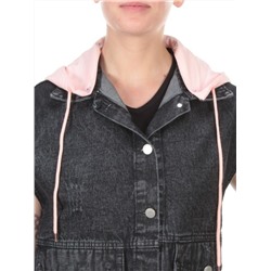 808 DARKGREY/PINK Джинсовый жилет женский (100% хлопок) размер 56 российский