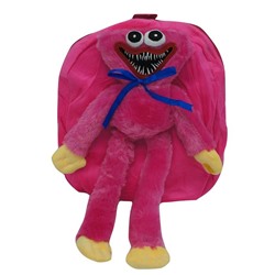 . Рюкзакс игрушкой Зубастик (розовый ) 32*28см АКЦИЯ! СКИДКА 10%