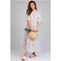 LeNata 13273 рисунок-на-белом, Платье