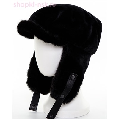 Роберта с ушками экомех пума+экомех ласка Кепка женская флис (56-57)