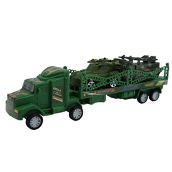 Автовоз Военный (инерцион.) + 2 воен. техники 29*10см / коробка 1822-11А