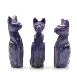 Кошка из чароита 30*24*81мм